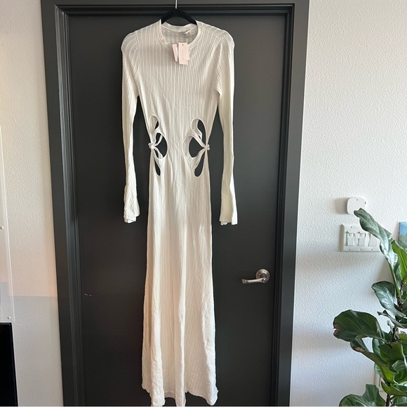 Say Lee Destiny Knit Maxi Dress in Ivory Size US 4 NEW! New with tags! - Picture 5 of 14